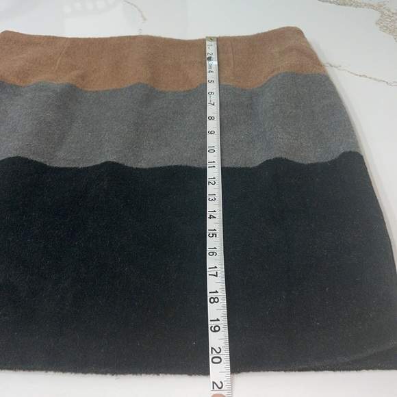 NWT Amanda + Chelsea Colorblock Wool Blend Comfort Waist Stretch Mini Skirt | L - Picture 10 of 12